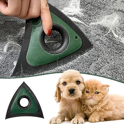 Merish Anti-Hair Brush for Cat, Dog, Brush for Removing Animal Hair Brush, Silicone, Washable, Reusable, Brush for Sofa, Car, Carpet, Seat, Bed (Green) - Image 5