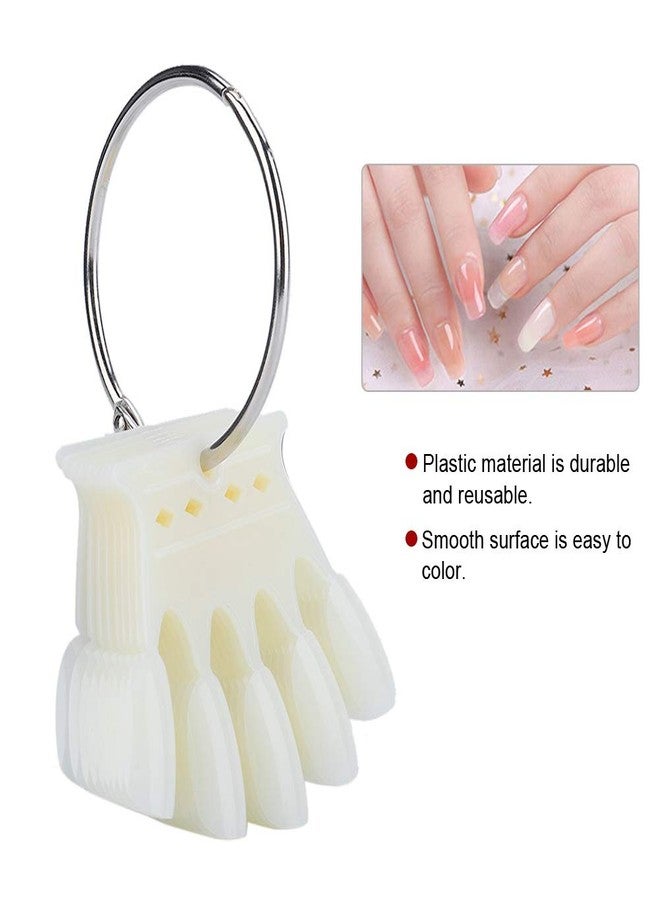 Sonew 50Pcs Nail Sticks, Nail Art Practice Tips Manicure Polish Gel Color Display Nail Polish Showing Tool Nail Art Tips() - Image 3