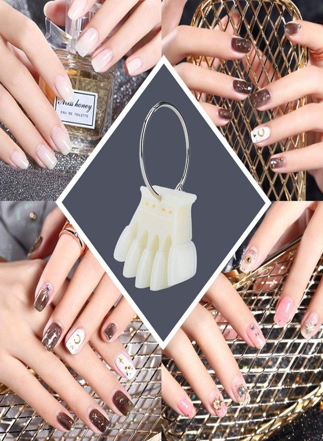 Sonew 50Pcs Nail Sticks, Nail Art Practice Tips Manicure Polish Gel Color Display Nail Polish Showing Tool Nail Art Tips() - Image 4