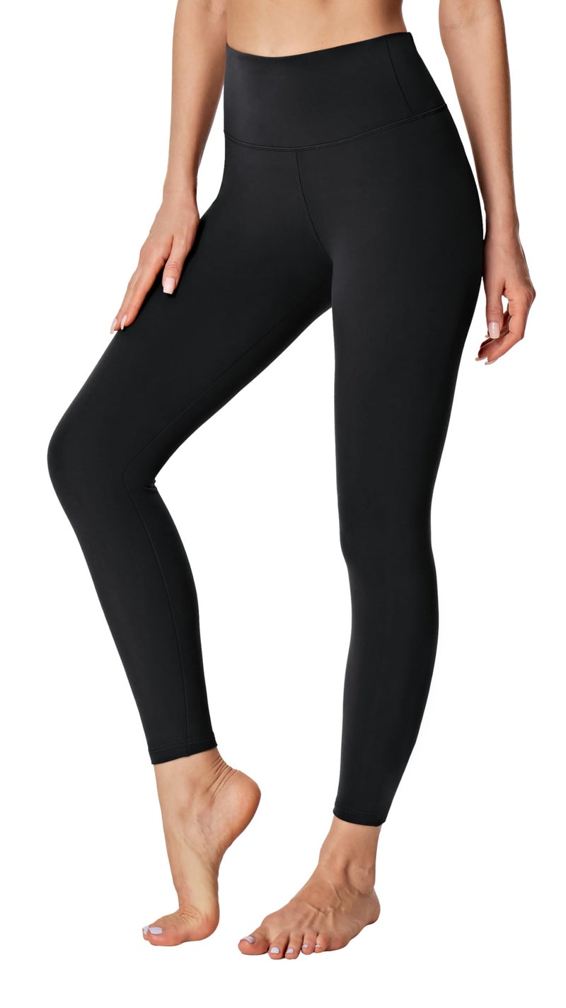 Heathyoga Womens Leggings with Pocket Buttery Soft Legging for Women Tummy Control High Waisted Yoga Pants Black - Image 1