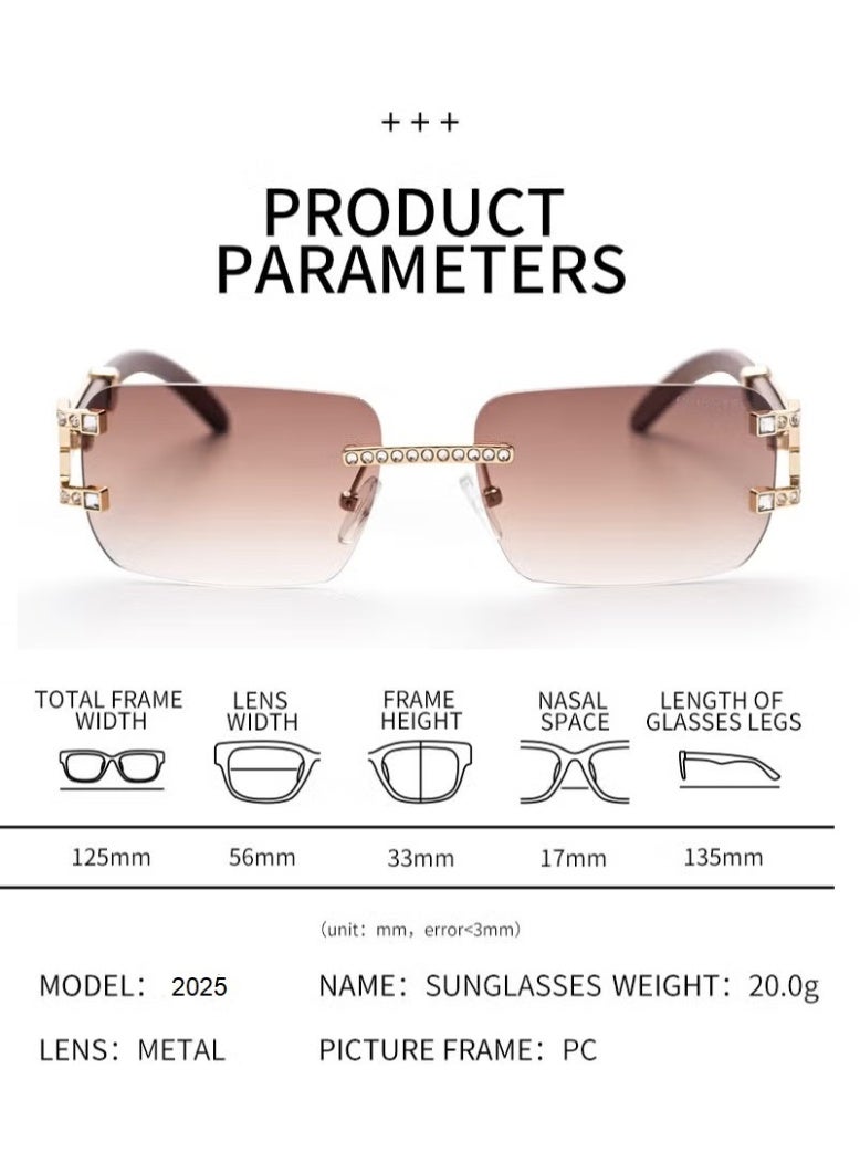 Elanova Frameless blue light blocking glasses suitable for men and women for reading, protecting against UV rays, preventing eye strain, and for computer, TV, and gaming use - Image 3