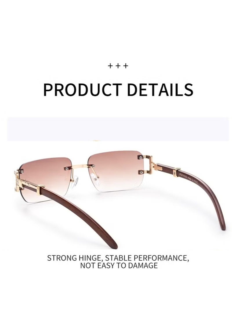 Elanova Frameless blue light blocking glasses suitable for men and women for reading, protecting against UV rays, preventing eye strain, and for computer, TV, and gaming use - Image 4