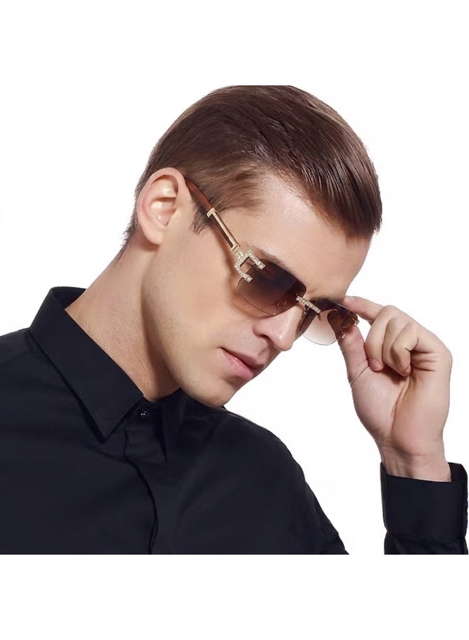 Elanova Frameless blue light blocking glasses suitable for men and women for reading, protecting against UV rays, preventing eye strain, and for computer, TV, and gaming use - Image 3