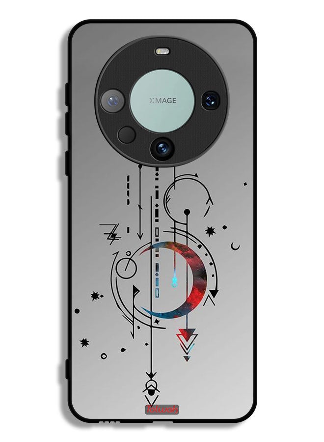 Tolwak Huawei Mate 60 Pro Plus Protective Case Cover Moon And Arrows Art Pattern - Image 1