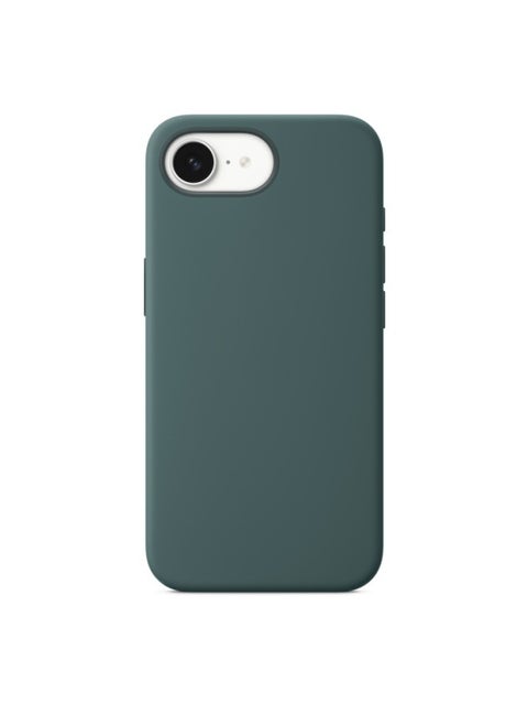 Suitable For Apple For Iphone16e(2025) Mobile Phone Case Solid Color Liquid Silicone Magnetic Suction Case Simple All-inclusive Case-Color:Lake Green-Applicable Models:16e [liquid Magnetic Suction Model + Packaging With Label]