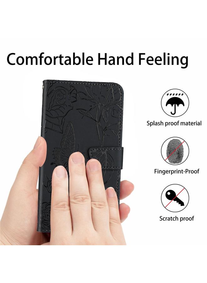 S-TOP Case For Asus Smartphone for Snapdragon Insiders Skin Feel Butterfly Peony Embossed Leather Phone Case - Image 5