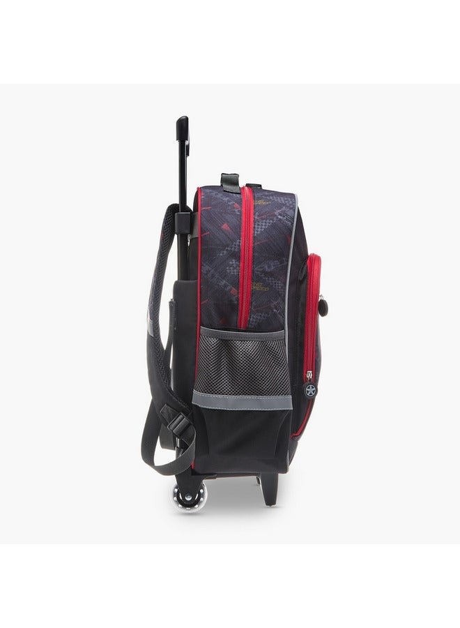 ال بي ال من شو اكسبرس حقيبة ظهر بعجلات بطبعة جرافيك للأولاد بمقبض قابل للسحب - Image 4