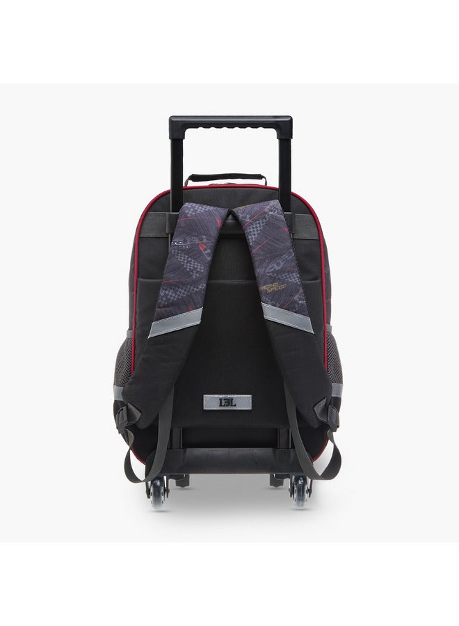 ال بي ال من شو اكسبرس حقيبة ظهر بعجلات بطبعة جرافيك للأولاد بمقبض قابل للسحب - Image 5