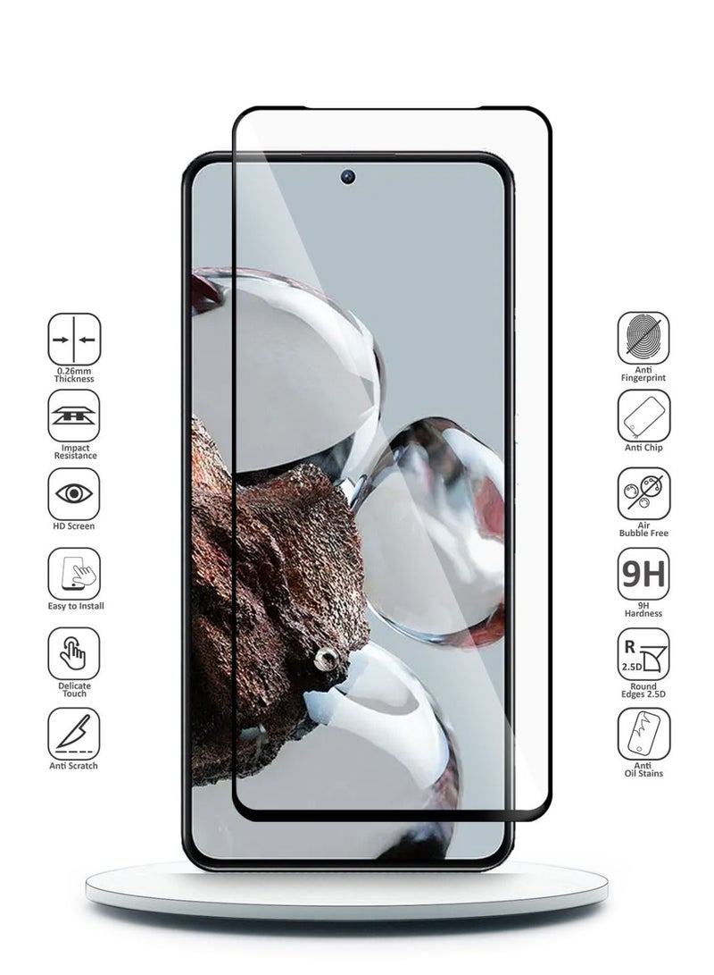 Techie Anti Reflection Anti Bubbles 9H Hardness 5D Tempered Glass Screen Protector For Xiaomi 12T / Xiaomi 12T Pro