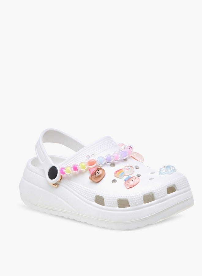 أكوا شباشب بتفاصيل مزخرفة مع حزام خلفي - Image 2