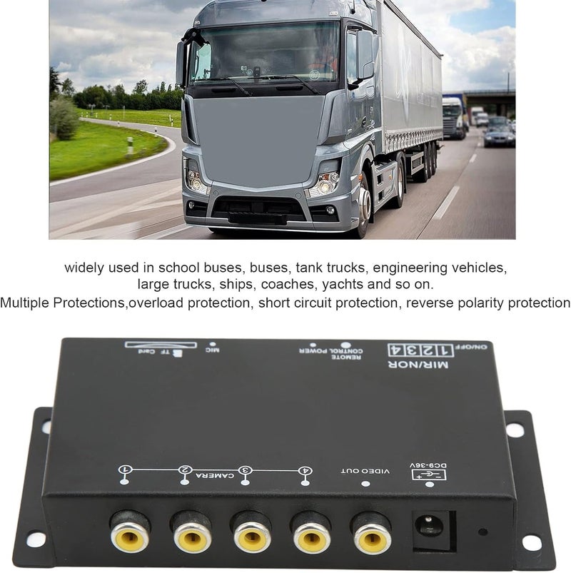Vehicle Digital Video Recorder 4 Channel 720P DC9‑36V Fit for Mini MDVR for RV Truck Surveillance System - Image 5