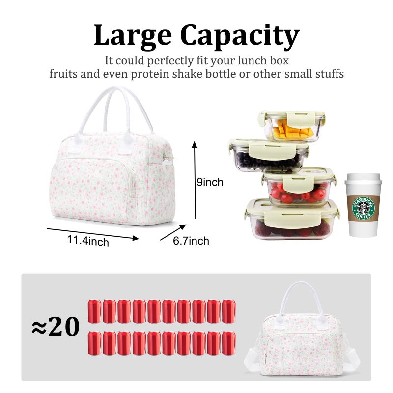 MEXS Insulated Lunch Bag for Women Men Large Reusable Lunch Box Adult Leakproof Portable Cooler Tote Bags for Work Picnic - Image 2