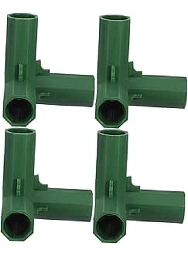 4 Way Greenhouse Frame Connectors 4PCS Sturdy Plastic Plant Support Joint Adapters - Image 1