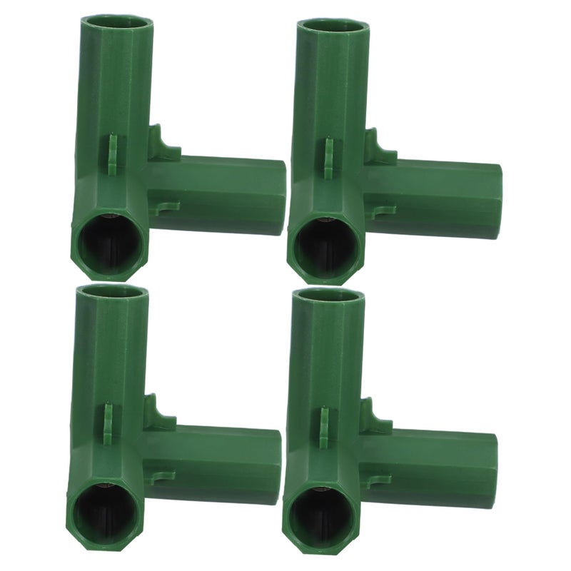 4 Way Greenhouse Frame Connectors 4PCS Sturdy Plastic Plant Support Joint Adapters - Image 2