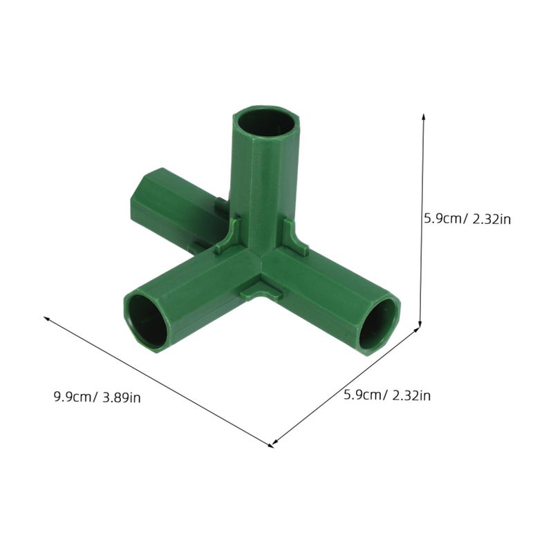 4 Way Greenhouse Frame Connectors 4PCS Sturdy Plastic Plant Support Joint Adapters - Image 3