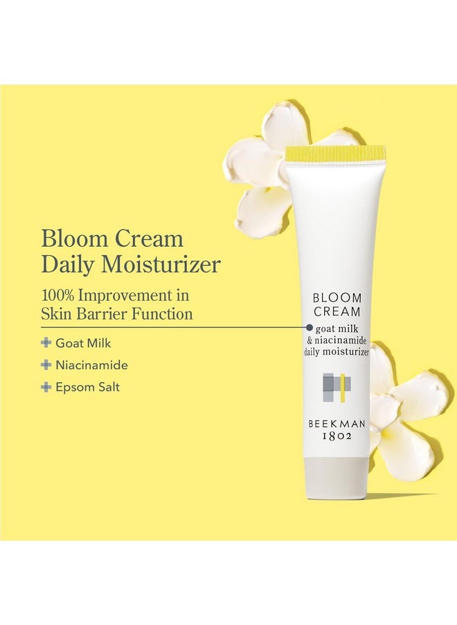 Beekman 1802 Bloom Cream Goat Milk Face Moisturizer, 15Ml - Lightweight, Gentle, Deeply Hydrating & Nourishes Skin Barrier - All Skin Types - Cruelty Free - Packaging May Vary  - Image 2