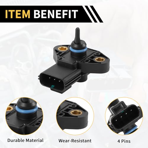 REPAIROCK 1 Pc Manifold Absolute Pressure Sensor for Ford F-150 2005-2008 for Ford F-250 F-350 Super Duty 2005-2010 MAP Sensor No.3F2E9G756AA/3F2Z9G756AC - Image 4