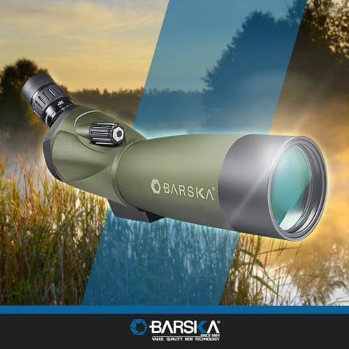 Barska AD11284 Blackhawk 20-60x60 Waterproof Spotting Scope with Tripod & Cases for Birding, Target Shooting, Sports, etc , Green - Image 4
