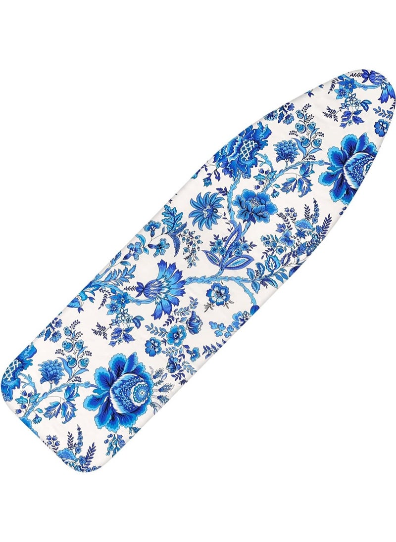 L&E Ironing Board Cover, 135 * 56cm Inch Standard Ironing Board Cover with Elastic Edge and Hook and Loop Fasteners Scorch and Stain Resistant Cotton Ironing Covers with Insulation Network  - Image 1