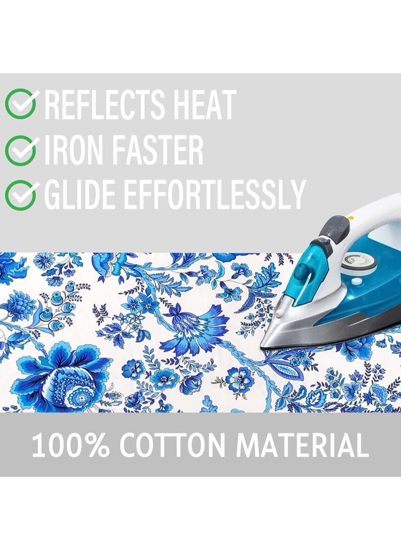 L&E Ironing Board Cover, 135 * 56cm Inch Standard Ironing Board Cover with Elastic Edge and Hook and Loop Fasteners Scorch and Stain Resistant Cotton Ironing Covers with Insulation Network  - Image 3