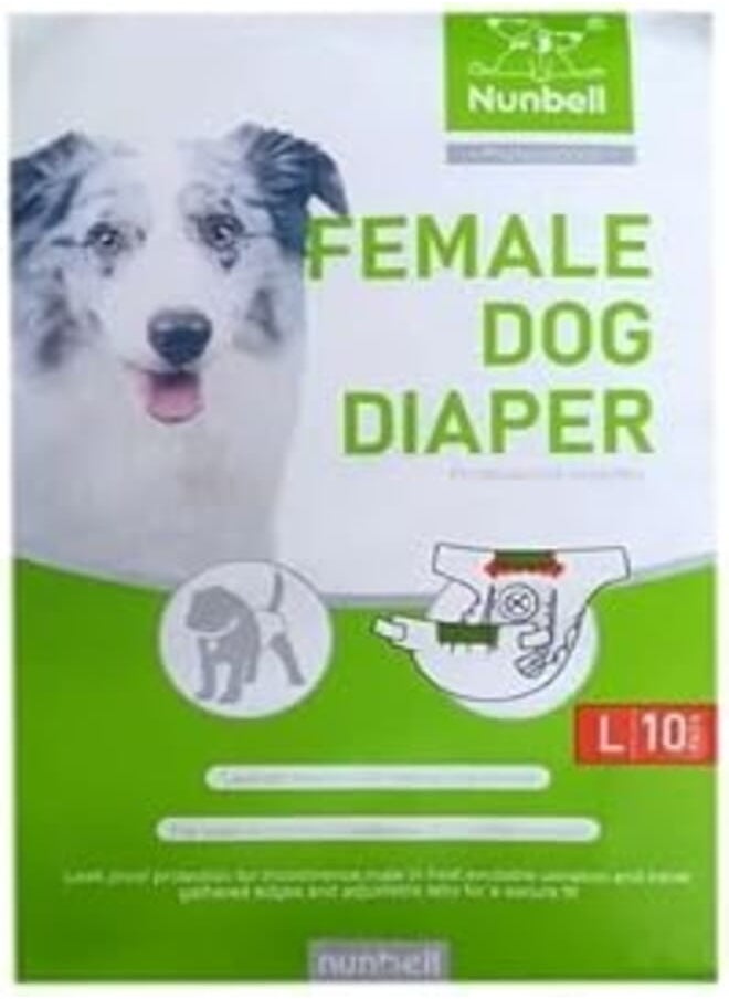 Generic Nunbell-L XLarge Dog Diapers – Comfortable & Protective, Keeps Your Pet Dry and Happy (Large Dogs (6-17) Kg) 