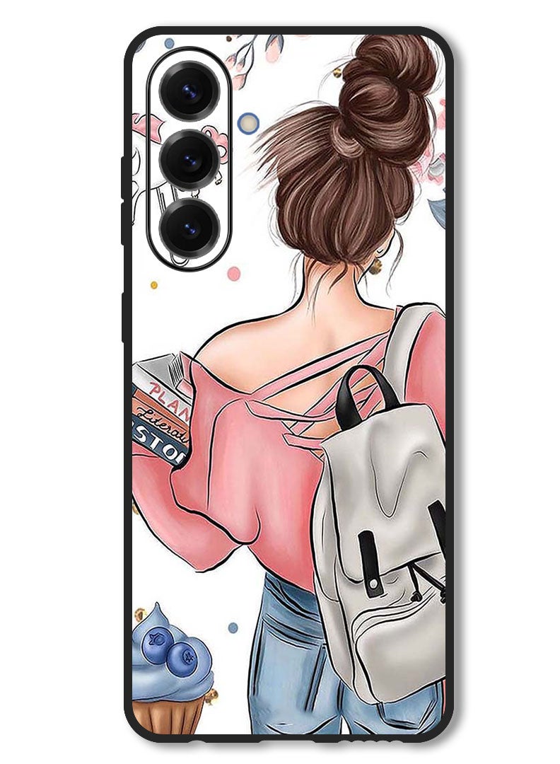 Theodor Case Compatible with Samsung Galaxy S25 FE 6.7 Inch Protection Shockproof Bumper Cover School Girl - Image 1