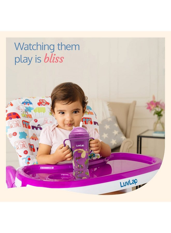 Luvlap Tiny Giffy Sippy Cup, Silicone Straw, Bpa Free, 300 Ml 18M+ (Purple) - Image 5