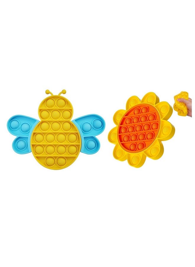 فنبلاست مجموعة FunBlast Pop it (عبوة من لعبتين Popit)، ألعاب أطفال، ألعاب فيدجيت، لعبة Pop it، لعبة Push Pop Bubble Fidget الحسية، لعبة تخفيف التوتر Fidget الحسية، هدايا مبتكرة للبنات والأولاد والأطفال (10) - Image 1