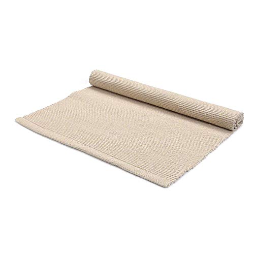 JE JOUE Montessori Materials Children Playing Mat Pure Cotton Working Rug for Toddlers (17"×27", Beige) - Image 1