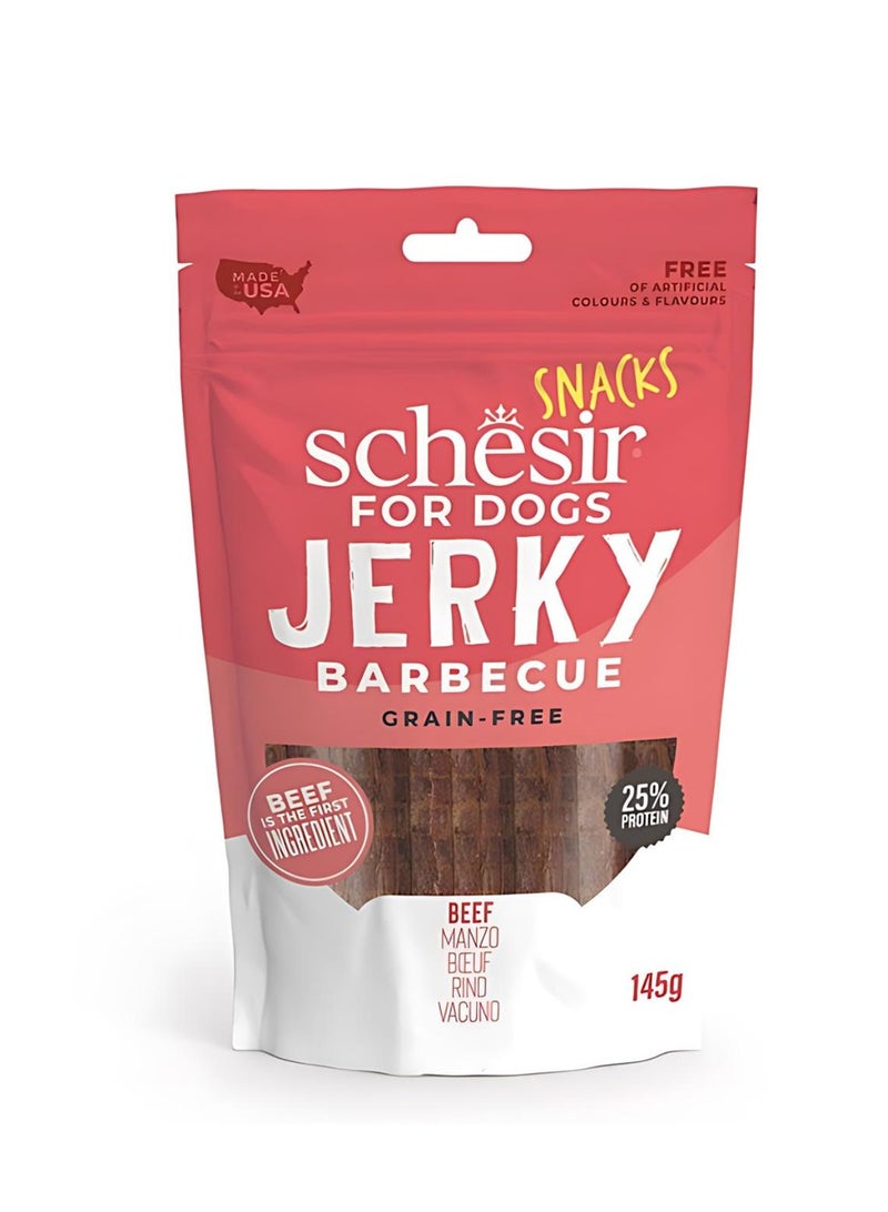 شيسر وجبات خفيفة خالية من الحبوب للكلاب - لحم بقري مجفف 145 جرام - لحم بقري مشوي - Image 1