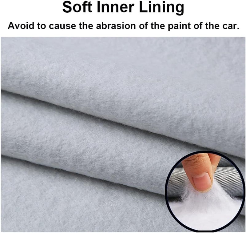 AUTOUNIKO Waterproof Car Body Cover Compatible with Maruti Baleno with Mirror and Antena Pocket and Soft Cotton Lining (Fully Bottom Elastic Triple Stitched) (Metallic Silver with Red Piping) - Image 5