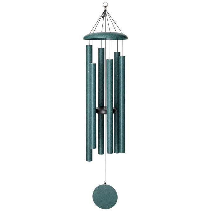 BY WIND RIVER 50 INCH GREEN WIND CHIME FOR PATIO BACKYARD GARDEN AND OUTDOOR DECOR ALUMINUM CHIME MADE IN THE USA
