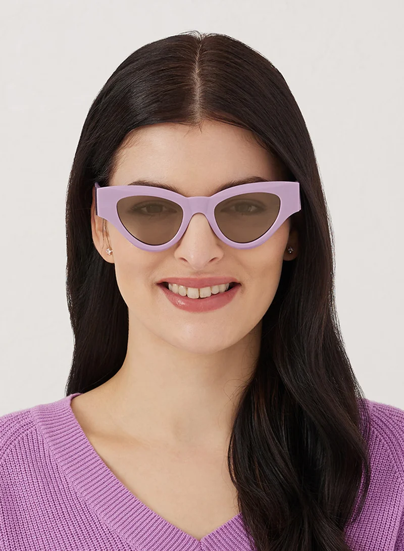Blackout Periwinkle,Women Sunglasses, Cat Eye Sunglasses, UV Protection: UV400 (Purple,Orange)