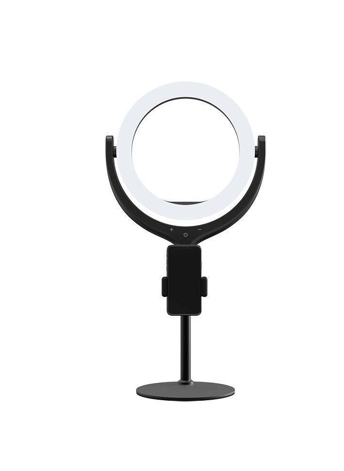 devia Devia New 8 Inch LED Ring Light for Video Photography with Cell Phone Holder in Black  - Image 2