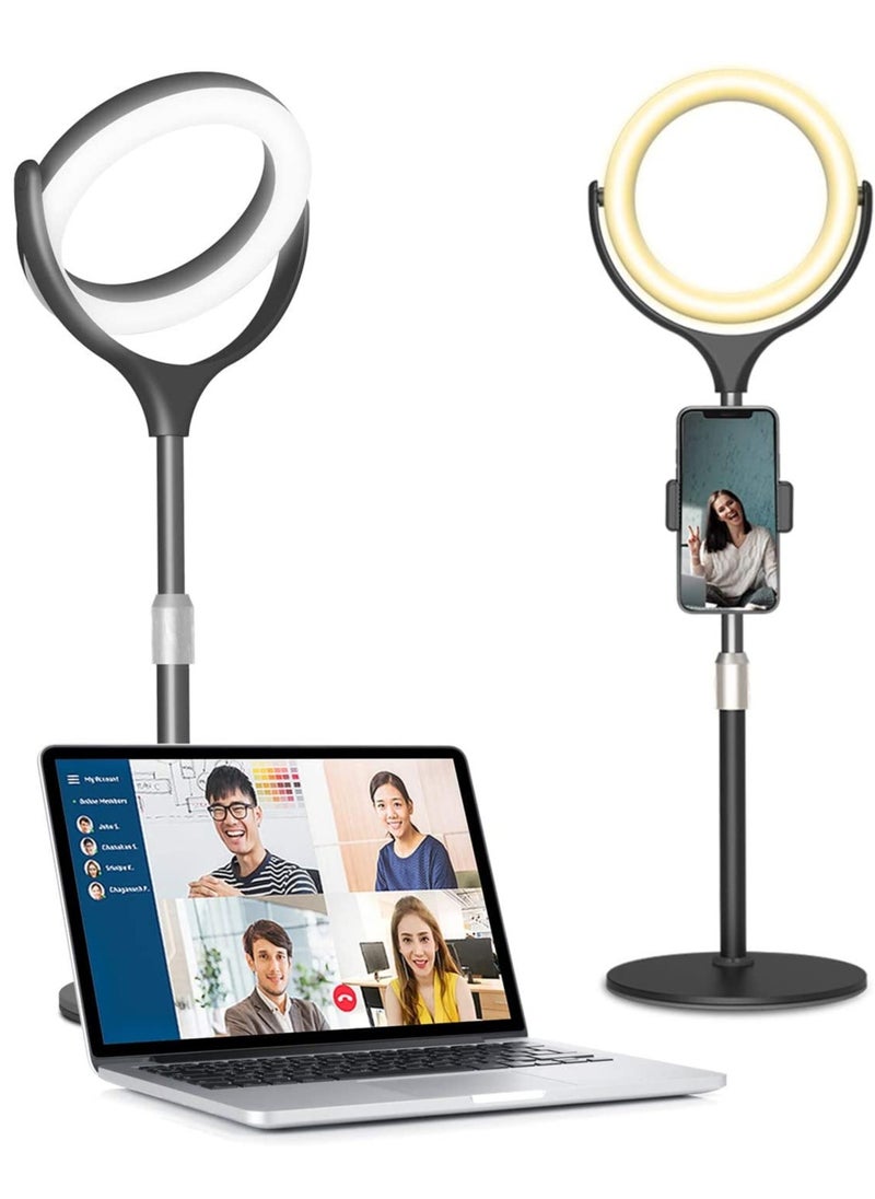 devia Devia New 8 Inch LED Ring Light for Video Photography with Cell Phone Holder in Black  - Image 4