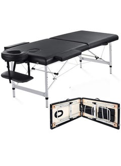 CityRiya-Long Massage Table Professional Massage Bed Portable Height Adjustable Lash Bed for Eyelash Extensions Facial Care Table Salon Spa Bed Folding Lash Tattoo Bed with Carry Bag Easy Set up  - Image 1