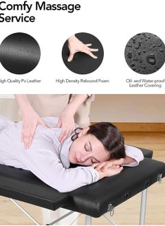 CityRiya-Long Massage Table Professional Massage Bed Portable Height Adjustable Lash Bed for Eyelash Extensions Facial Care Table Salon Spa Bed Folding Lash Tattoo Bed with Carry Bag Easy Set up  - Image 3