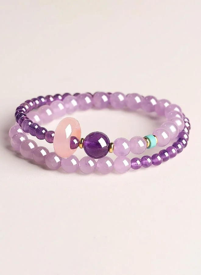 تايك تو Pack of 2 - Light Purple Amethyst Bracelet