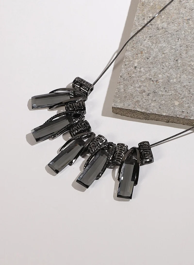 Sohi  Metallic Petals Collar Artificial Necklace Jewellery for Women | Best Price UAE
