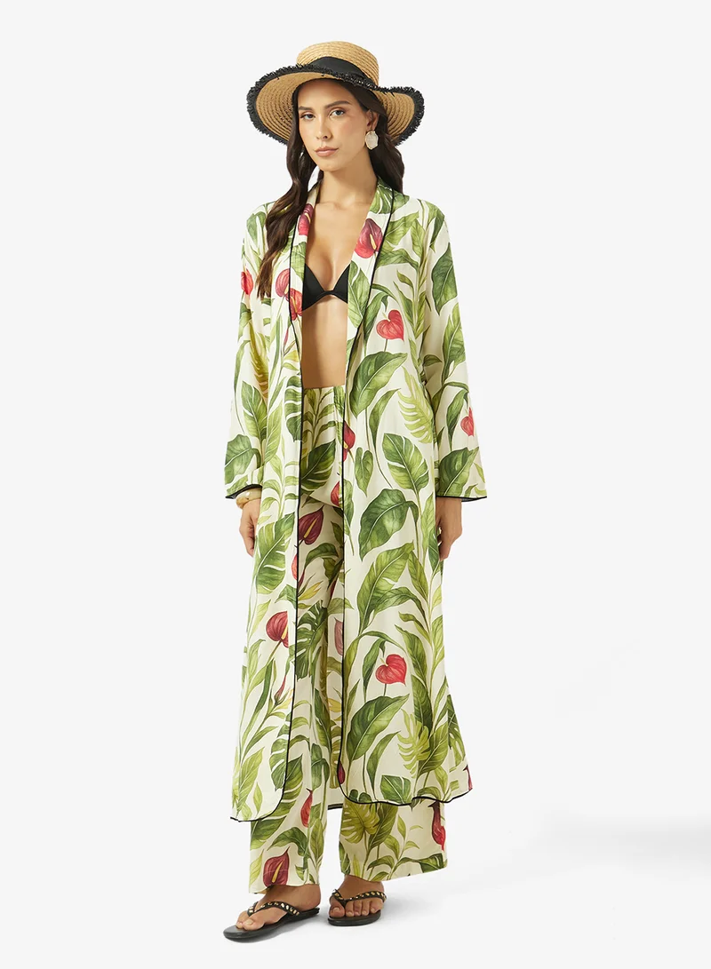 Soleira Printed Kimono & Pant Set