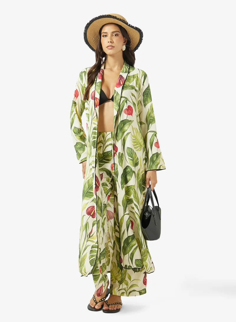 Soleira  Printed Kimono & Pant Set for Women | Best Price UAE