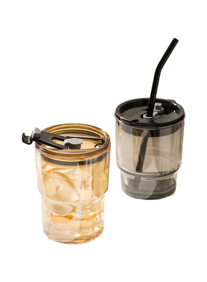 GRASEY Guangyi Glass Cup, Water Cup, Handheld Coffee Mug, Large Capacity Cup, Portable Straw Cup For Students, Travel Cup, Gy7990 - Image 3