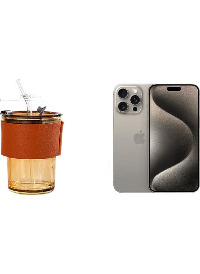 GRASEY Guangyi Glass Cup, Water Cup, Handheld Coffee Mug, Large Capacity Cup, Portable Straw Cup For Students, Travel Cup, Gy7990 - Image 2