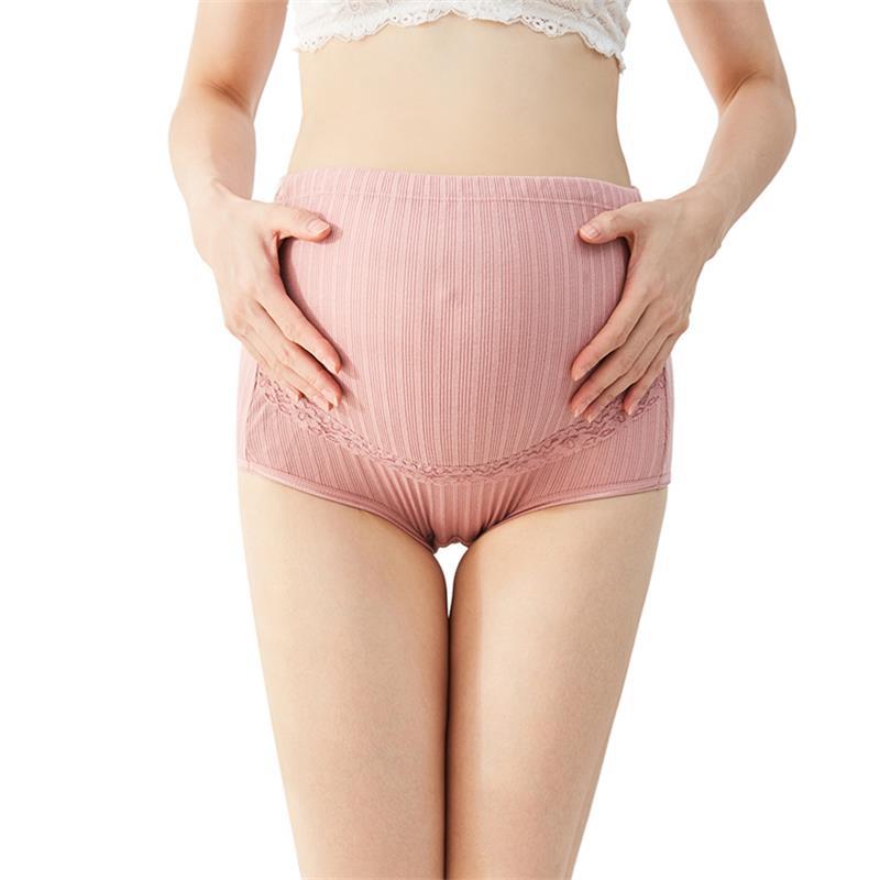 ملابس داخلية حامل قطنية، عالية الخصر، قابلة للتعديل، لمرحلة الحمل، بلا خيوط، ناعمة، مناسبة للوركين، عبوة من 4 قطع - Image 4