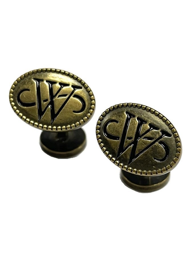 costumebase Bruce Wayne Cufflink Batman Brass Replica Set Antique Gold - Image 1