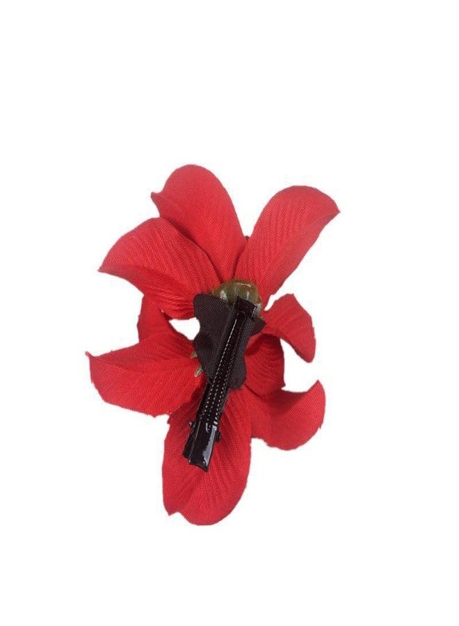 YSSZAM 5Pcs Hawaiian Lily Flower Hair Clip for Women Girls Fashion Bohemian Flowers Hair Accessory for Dancer Bridal Wedding Beach Party - Image 2
