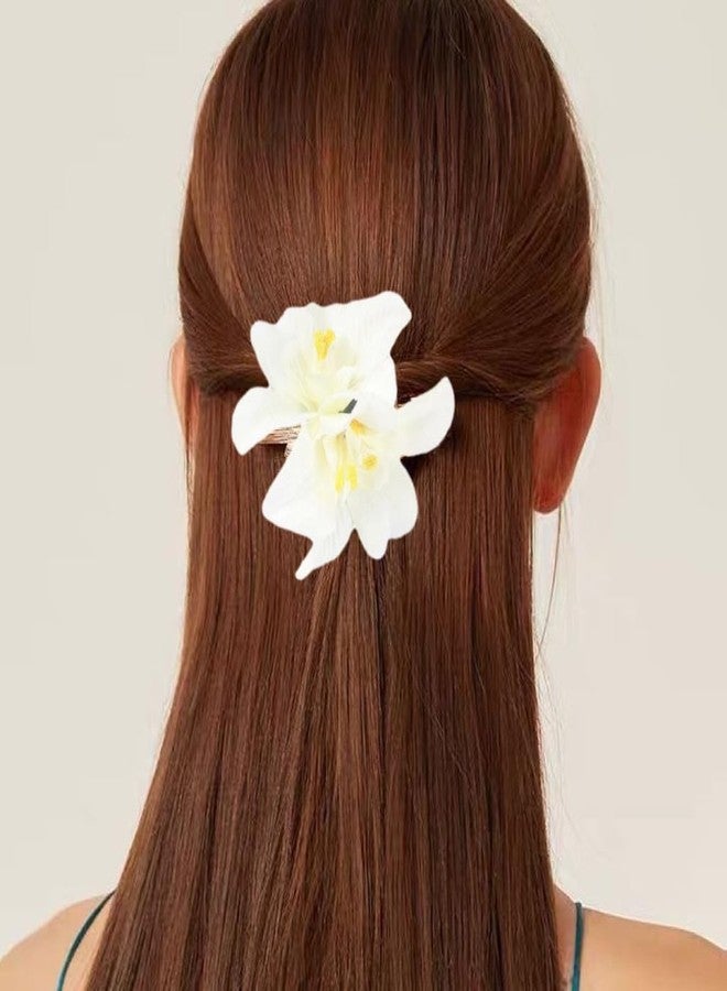 YSSZAM 5Pcs Hawaiian Lily Flower Hair Clip for Women Girls Fashion Bohemian Flowers Hair Accessory for Dancer Bridal Wedding Beach Party - Image 4