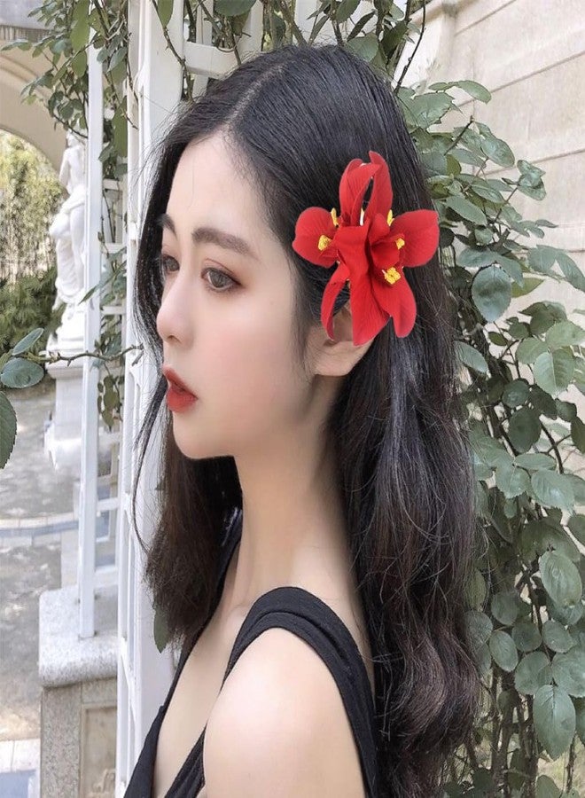 YSSZAM 5Pcs Hawaiian Lily Flower Hair Clip for Women Girls Fashion Bohemian Flowers Hair Accessory for Dancer Bridal Wedding Beach Party - Image 5