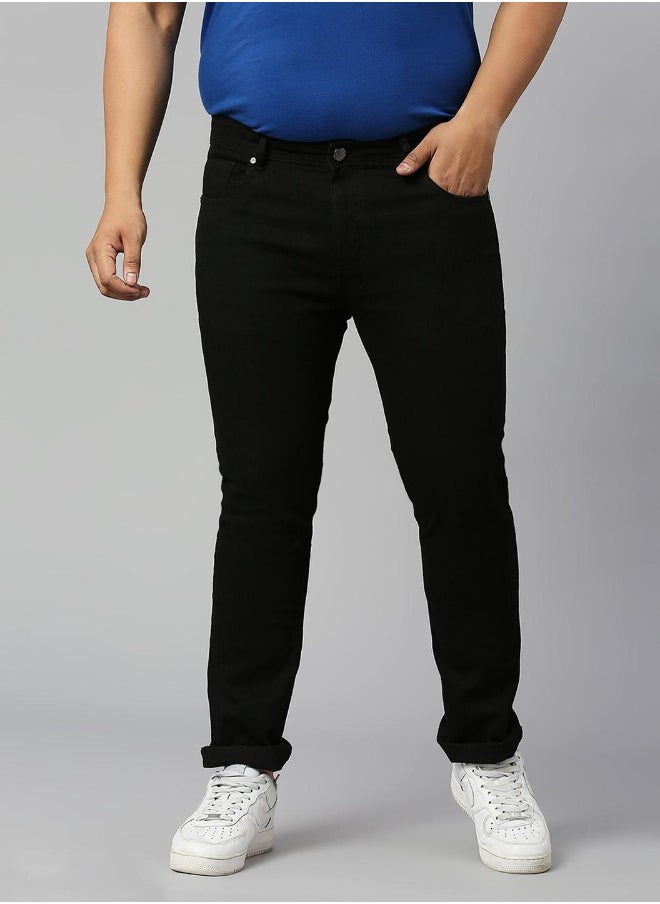 HIGH STAR Men Black Mid Rise Clean Look Regular Fit Jeans  - Image 3