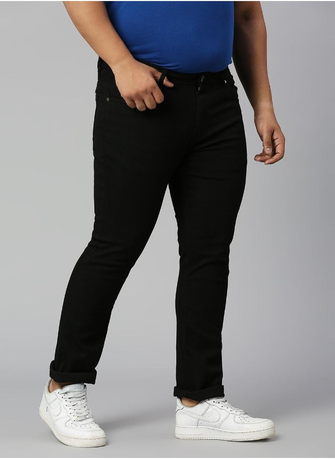 HIGH STAR Men Black Mid Rise Clean Look Regular Fit Jeans  - Image 4
